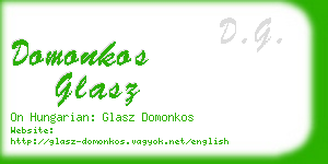 domonkos glasz business card